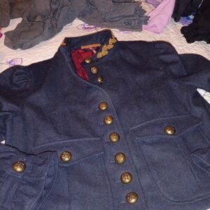 Free People Military Sergeant Blazer Jacket S Distressed Cute